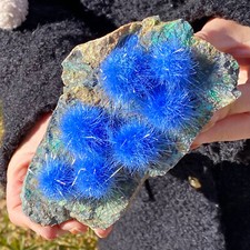Raro grappolo di pietre blu 1,43 libbre - pietra curativa esemplare di cristallo a forma di ago