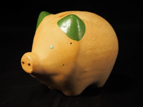 Salvadanaio terracotta con - in,