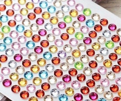 Strass adesivi 2mm multicolor - strass,