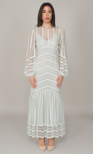 Abito lungo twinset con pizzo - abito,