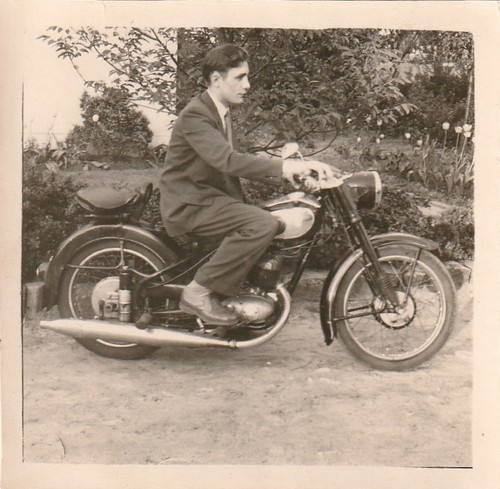 Foto epoca uomo moto dkw - d'epoca,