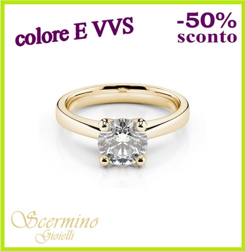 Anello solitario oro - anello,