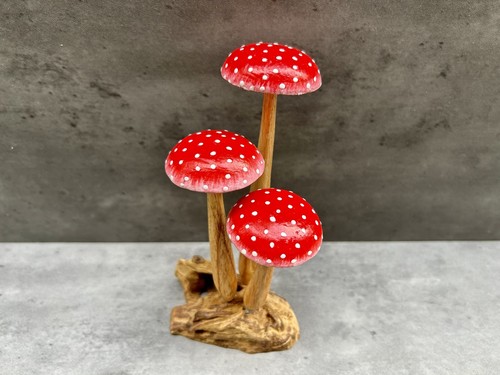 Scultura fungo rospo - , legno