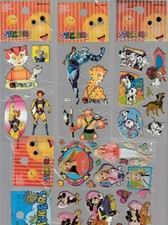 ADESIVI VINTAGE ancora imbustati Barbie Disney Thundercats - lotto 5 bustine