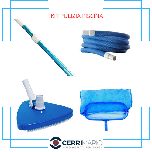 Kit pulizia piscina asta - kit,