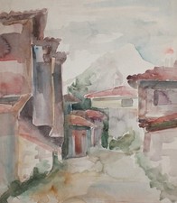 Dipinto vintage ad acquerello