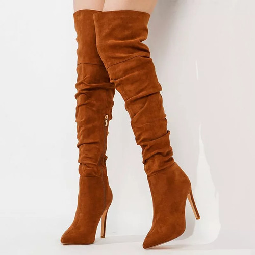 Stivali donna overknee - overknee, tacco