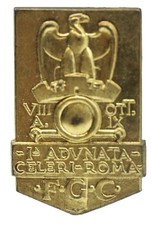 distintivo 1 adunata celeri roma fasci giovanili combattimento fascismo ww2