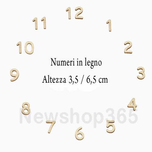 Set numeri legno per - numeri, in