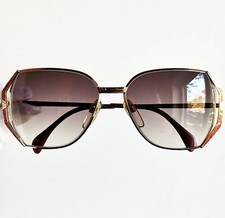 occhiali da sole SILHOUETTE sunglasses vintage rare hexagon squared red gold 80s