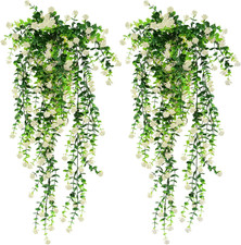 2 Pezzi Fiori Artificiali Cadenti,Champagne Fiori Finti,Esterni Piante Artificia