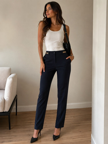 Pantalone rinascimento navy - rinascimento,