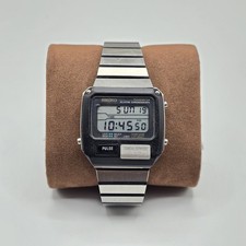 Orologio Digitale LCD Seiko S2295019 Vintage Pulsemetro Sveglia Cronografo Stile Alieno