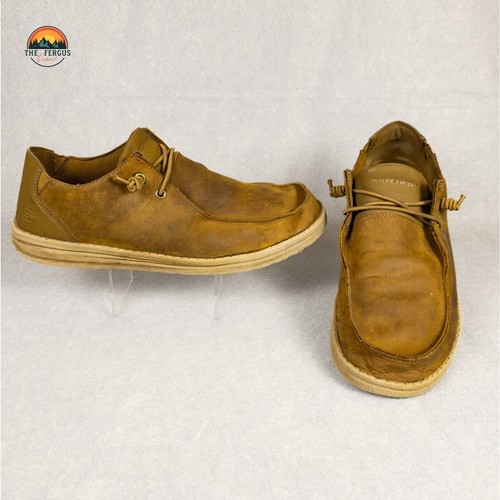 Scarpe skechers marrone pelle - scarpe,