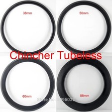 2pz Cerchi 700C Bici da Strada Fibra di Carbonio Clincher Tubeless 25mm Larghezza 38-88mm Profondità