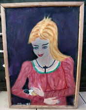 Arte Naif Trash Arte Peter Rosa Guazzo Ritratto Donna Rat Nerd Arte