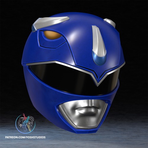 Casco power rangers blu - power,