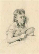 Antico ritratto di donna con