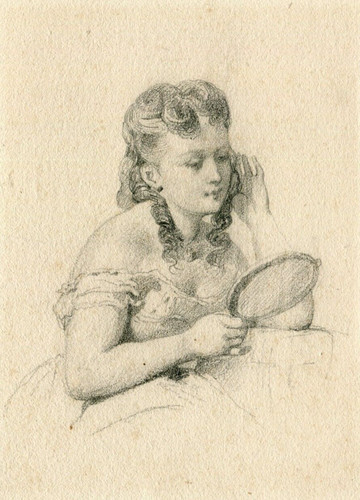 Antico ritratto donna con - ritratto,