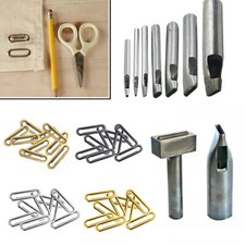 Setter occhielli ovali 10 mm - 40 mm strumento incudine foro punzone kit 50 occhielli metallo