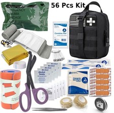Kit Sopravvivenza Pronto Soccorso Medico Emergenza Militare Trauma Borsa Tattica IFAK-56pz