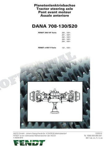 Fendt dana 708 130 - dana, v/f