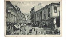 AVELLINO CORSO UMBERTO 1° CARTOLINA FP VG 1° '900 BELLISSIMA ANIMAZIONE