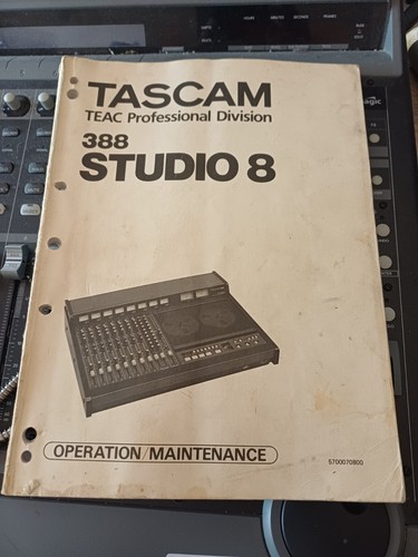 Tascam 388 manuale uso - tascam,