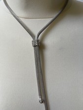 Collana girocollo acciaio tubolare strass zirconi  alta bigiotteria