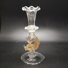 Porta candela in vetro di