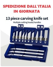 13 Pz Coltelli Bisturi da Intaglio in Metallo Stile Penna per Lavori Artigianali