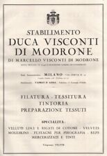 PUBBLICITA 1925 STABILIMENTO DUCA VISCONTI DI MODRONE MARCELLO MILANO STEMMA