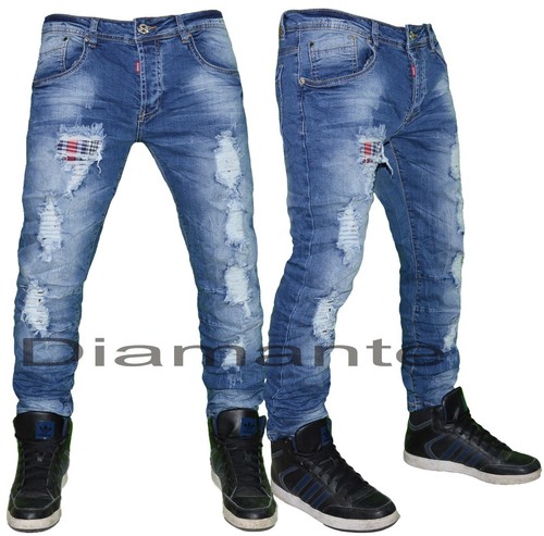 Jeans uomo denim strappati - uomo,