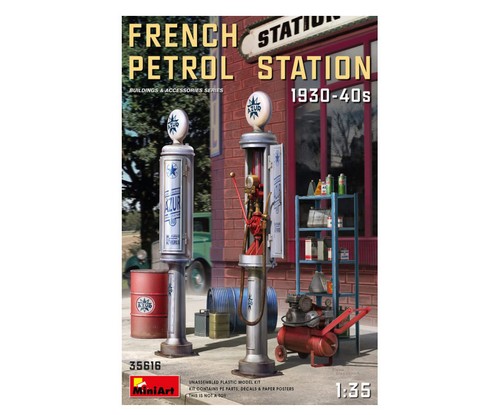 Miniart french petrol station - miniart,