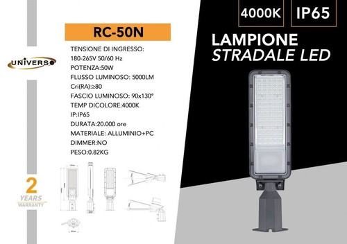 Lampione stradale led universo - stradale,