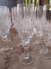10 bellissimi calici flute da champagne in cristallo vintage
