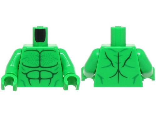Lego marvel hulk busto - marvel, torso