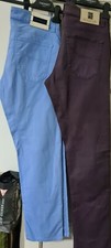 Coppia Jeans SIVIGLIA 1 Azzurro 1 Bordeaux - Taglia 32 (46) - 5 tasche Cotone OK