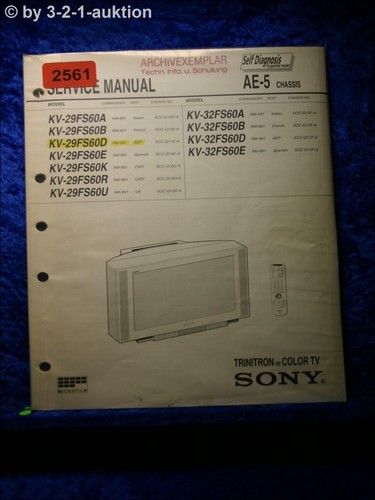 Sony service manual 29fs60d - service,