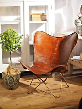 Sedia A Farfalla In Pelle Artigianale Mobili Rustici Per Soggiorno