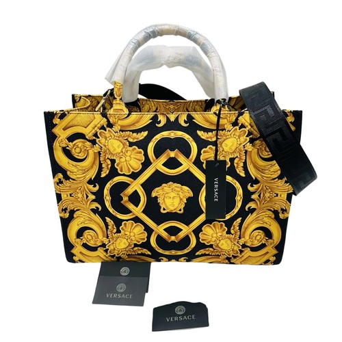 Borsa versace medusa nera oro - versace,