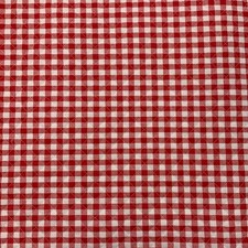 Tessuto Trapunto Scozzese Bianco Rosso 20 Cm Mono Faccia 5896