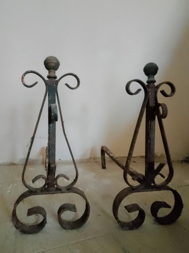 Antichi alari camino in - da,