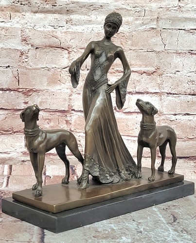 Bronzo statua art deco - statua:,