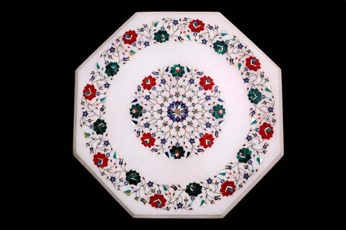 Tavolo centro marmo bianco - , 24"