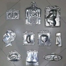 10 EX VOTO  METALLO  ARGENTATO
