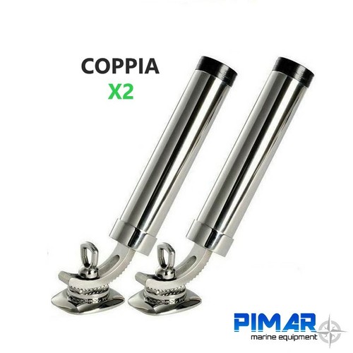 Coppia porta canna acciaio - ,