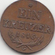 austria - 1 kreuzer 1816a - François Ier