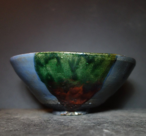 Rara ciotola tè - raku, in
