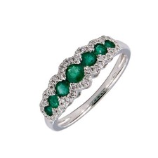 Anello Veretta Donna Smeraldi